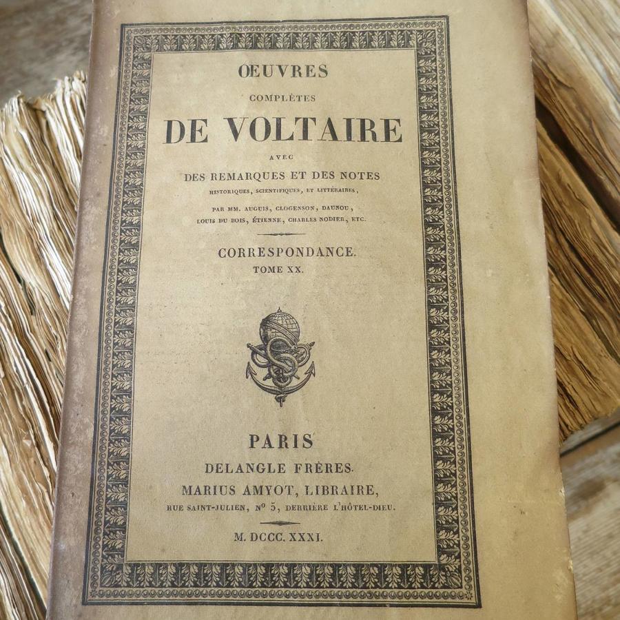 Set of 17 French Books `Works of Voltaire`