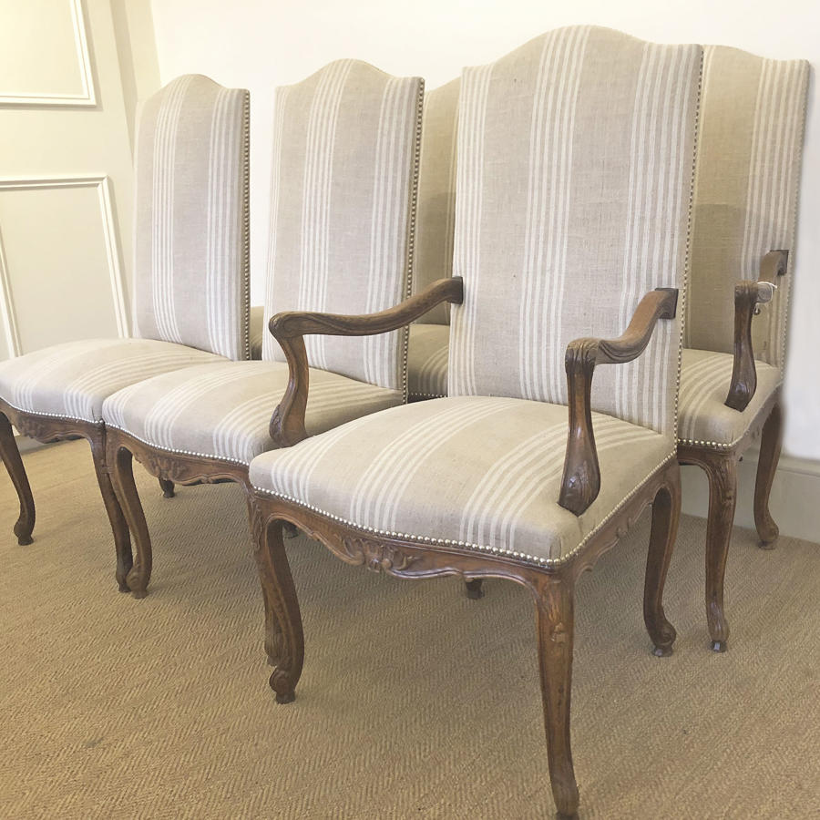 Fine set of six 19th c French Dining Chairs