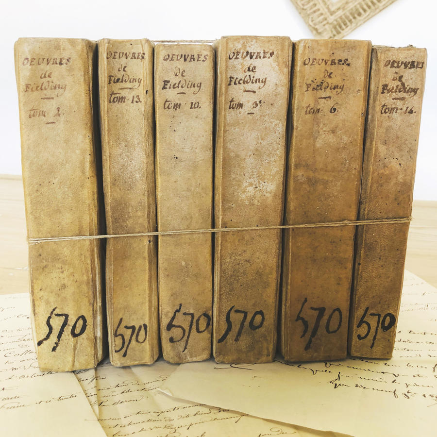 Set of 6 18thc French Vellum Books - c.1782