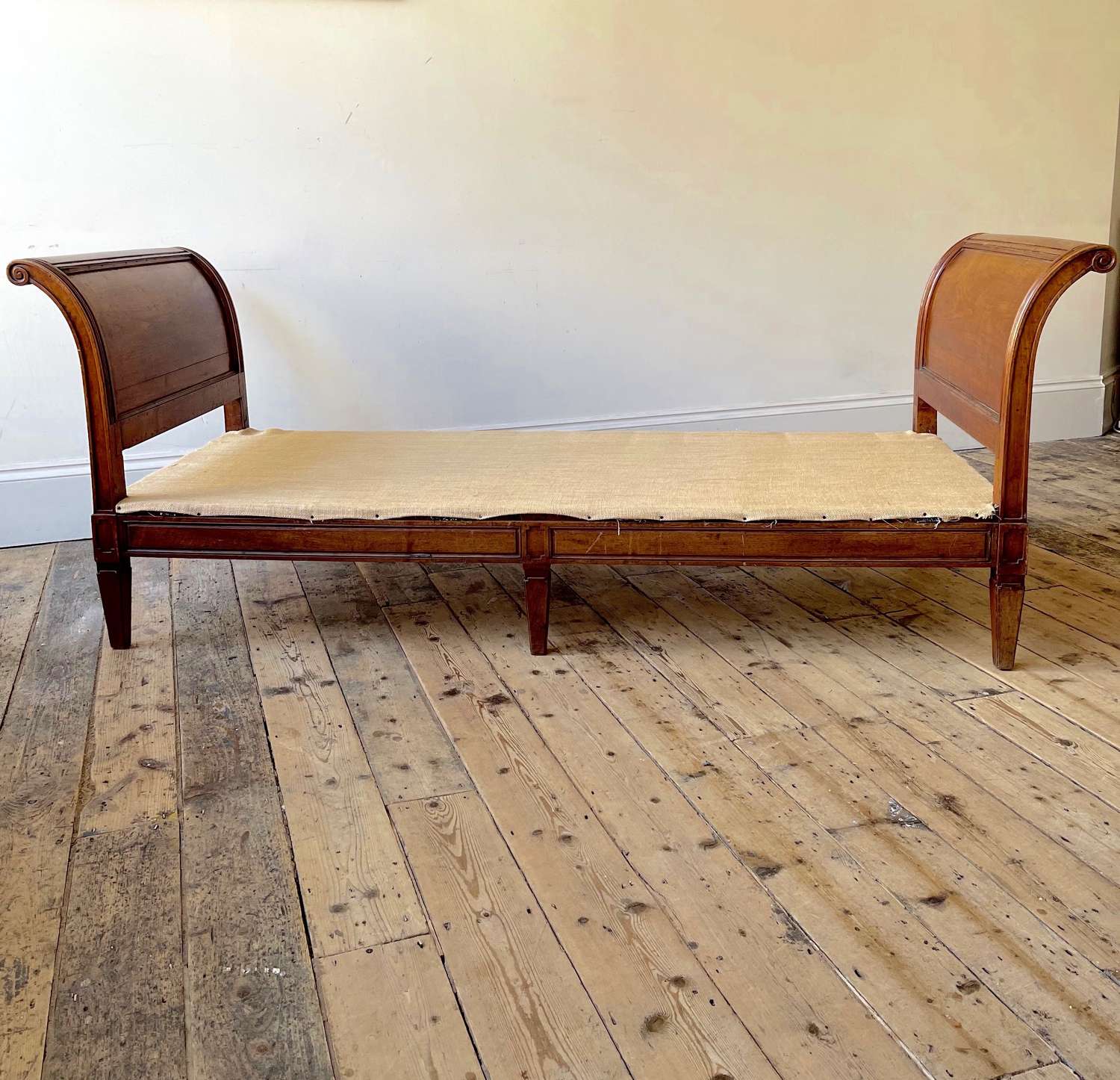 19th century upholstered bench / window seat.