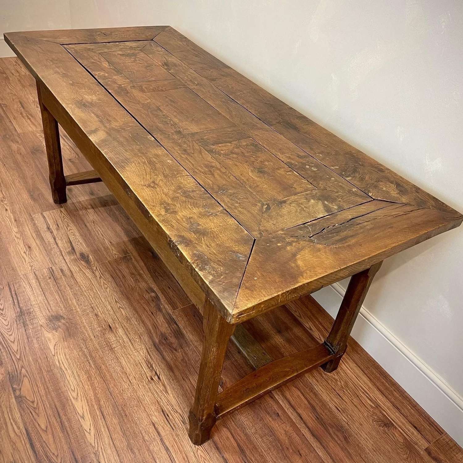 19c solid oak bakers table