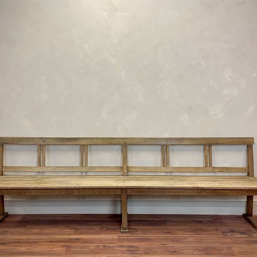 Large scale bleached oak bench