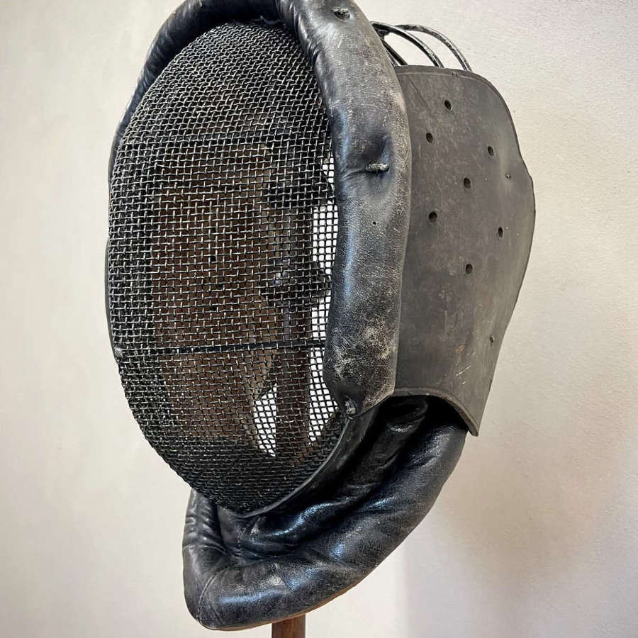 Leather Decorative Adult Fencing Helmet