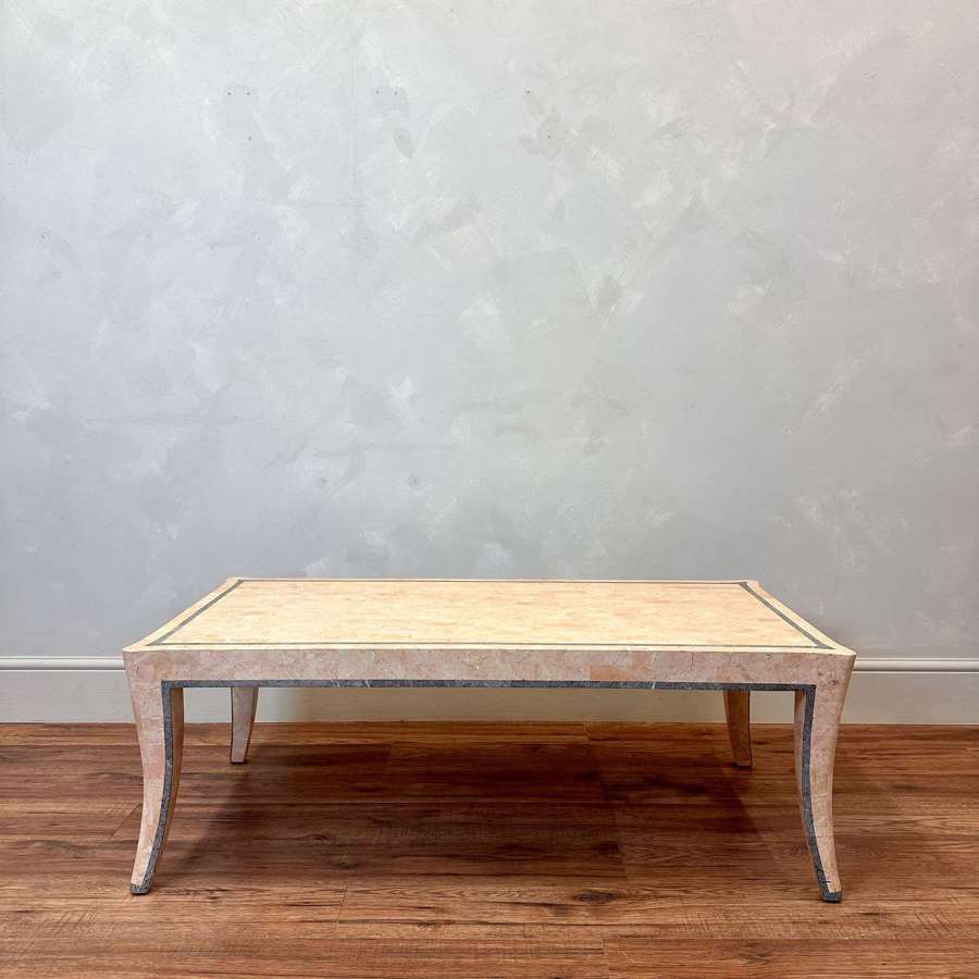 Tessellated Marble Coffee Table attributed to Maitland Smith