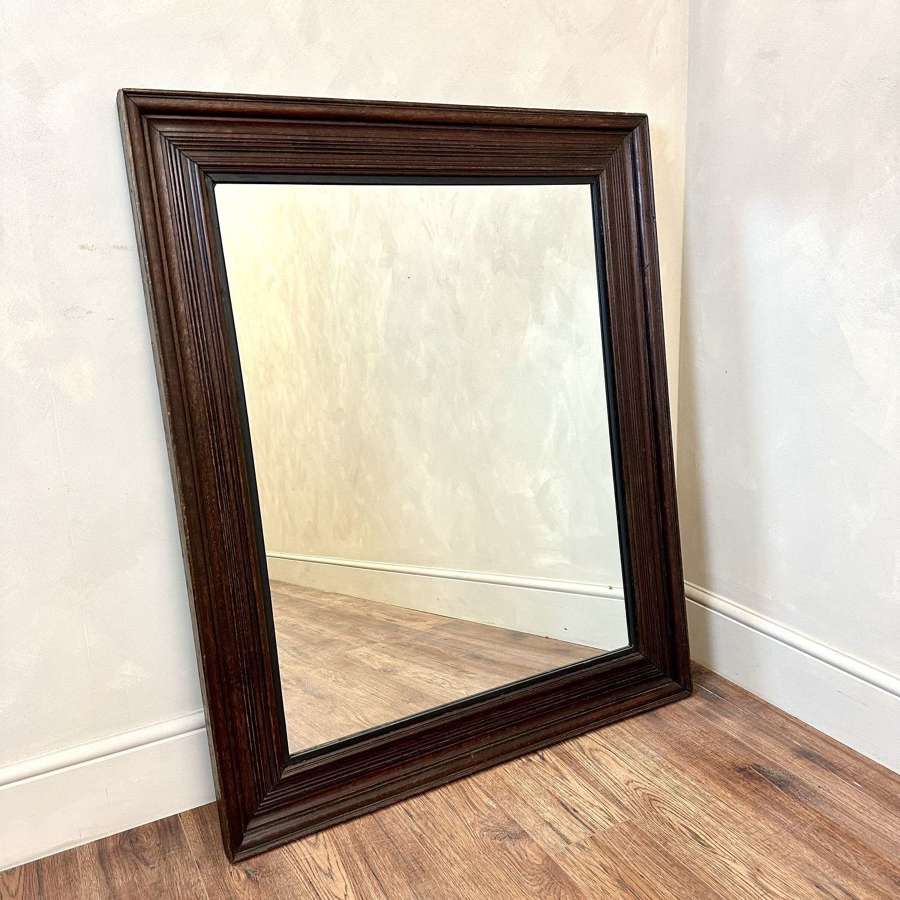 Reeded Mahogany Framed Mirror