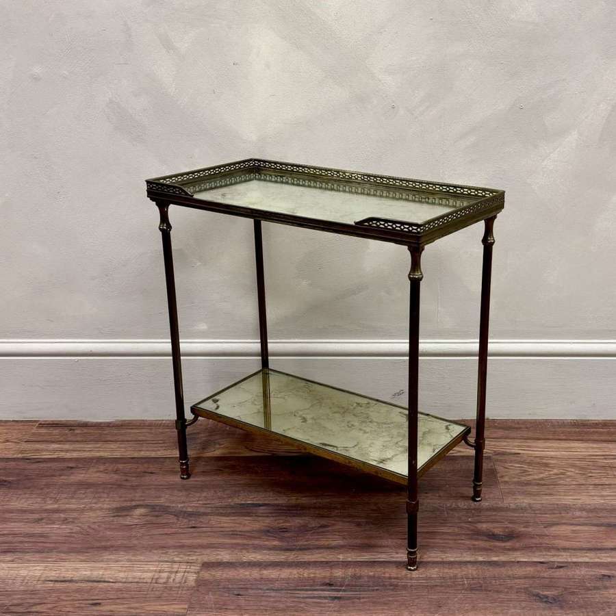Maison Bagues Mirrored Brass End Table