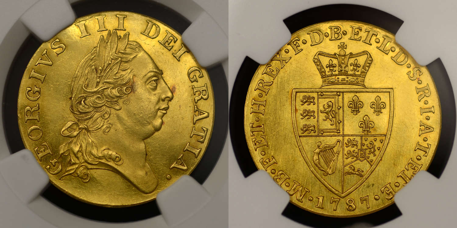 GEORGE III, 1787 PROOF GOLD GUINEA